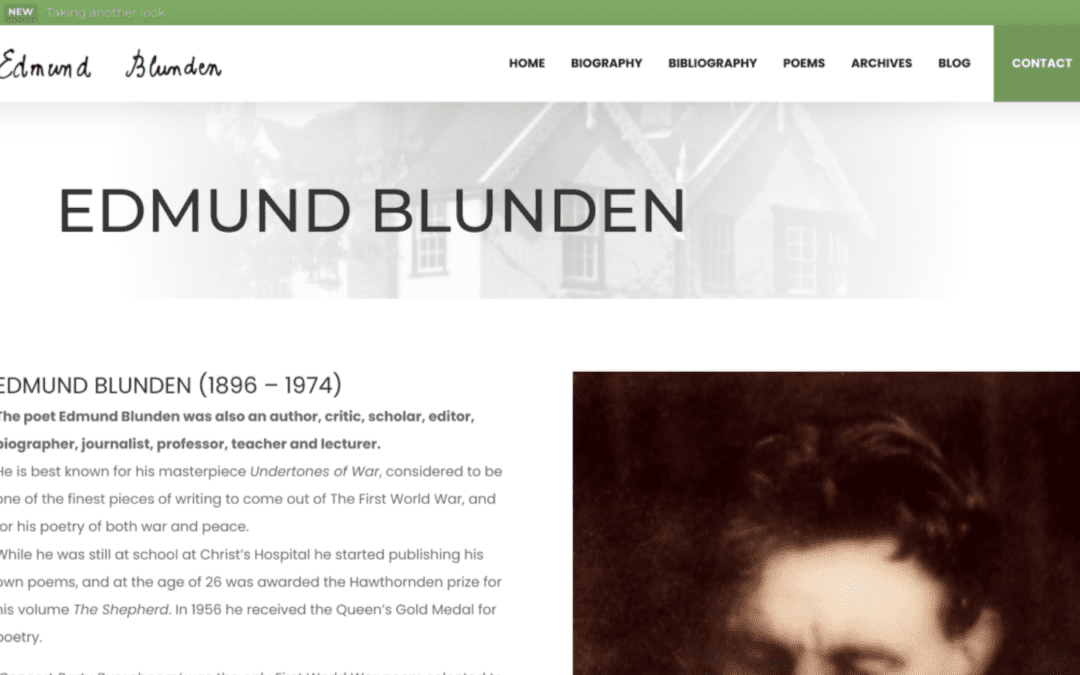Keeping it in the family – new Blunden website
